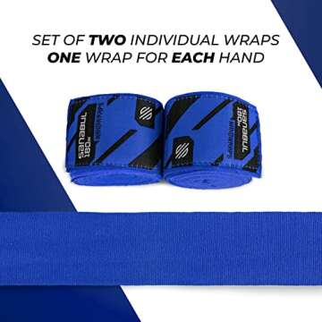 Sanabul Elastic 180 Inch Boxing Hand Wraps - Durable & Breathable Support for Fighters