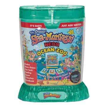 Sea-Monkeys® Ocean Zoo Neon - World's Only Instant Pets® - Assorted Colors - Ages 6+ (Pack of 1)