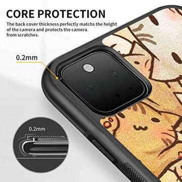 Newly 2021 Case for Google Pixel 5 Customized The cat1 Phone Case Design Clear Protective TPU Rubber and PC Cover case Creative Protective Case Shockproof Slim Fit Protective Phone