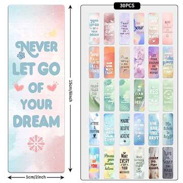 Bookmarks, 30PCS Paper Bookmarks, 2 x 6 inch Bookmarks for Kids Women Men Book Lovers, Bookmarks Bulk, Book Markers for Reading, Graduation Inspirational Bookmarks