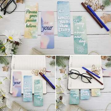 Bookmarks, 30PCS Paper Bookmarks, 2 x 6 inch Bookmarks for Kids Women Men Book Lovers, Bookmarks Bulk, Book Markers for Reading, Graduation Inspirational Bookmarks