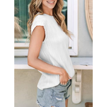 EVALESS Women's Short Sleeve T-Shirts for Summer