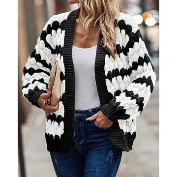 Stylish KIRUNDO Women's Chunky Cardigans for Fall