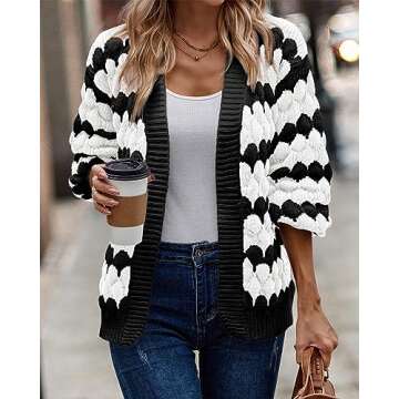 Stylish KIRUNDO Women's Chunky Cardigans for Fall