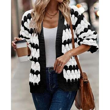 Stylish KIRUNDO Women's Chunky Cardigans for Fall