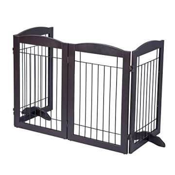 Spirich Freestanding Pet Gate - Stylish & Sturdy Solution