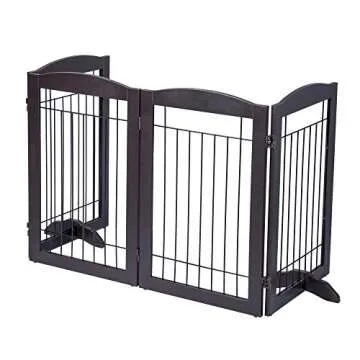 Spirich Freestanding Pet Gate - Stylish & Sturdy Solution