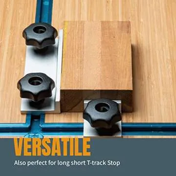 POWERTEC 71482 T-Track Knob Kit w/ 7-Star Knob, 5/16"-18 Threaded Bolts and Washers, 10 Pack, T Slot Bolts, T Track Accessories for Woodworking Jigs and Fixtures