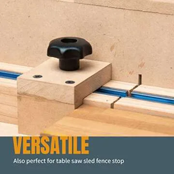 POWERTEC 71482 T-Track Knob Kit w/ 7-Star Knob, 5/16"-18 Threaded Bolts and Washers, 10 Pack, T Slot Bolts, T Track Accessories for Woodworking Jigs and Fixtures