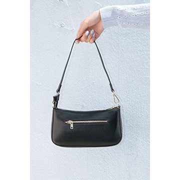 NIUEIMEE ZHOU Vegan Leather Shoulder Bag Elegant Retro Clutch
