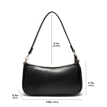 NIUEIMEE ZHOU Vegan Leather Shoulder Bag Elegant Retro Clutch