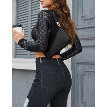 NIUEIMEE ZHOU Vegan Leather Shoulder Bag Elegant Retro Clutch