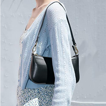 NIUEIMEE ZHOU Vegan Leather Shoulder Bag Elegant Retro Clutch