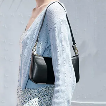 NIUEIMEE ZHOU Vegan Leather Shoulder Bag Elegant Retro Clutch