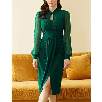 Belle Poque Vintage Dress Dark Green for Elegant Occasions