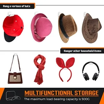 joyliveCY Hat Racks: Stylish Self-Adhesive Organizers