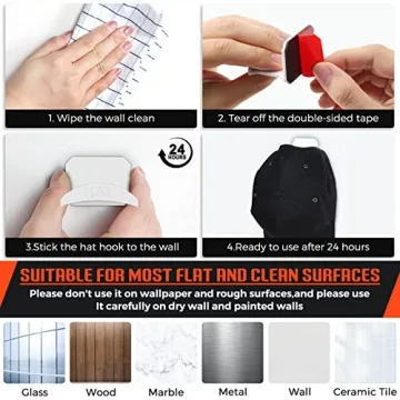 joyliveCY Hat Racks: Stylish Self-Adhesive Organizers
