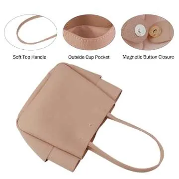 Hoylake Faux Leather Tote Bag Large Capacity Tote Bag Womens Tote Bag Purse Tote Bag Shoulder Bag for Women