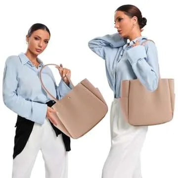 Hoylake Faux Leather Tote Bag Large Capacity Tote Bag Womens Tote Bag Purse Tote Bag Shoulder Bag for Women