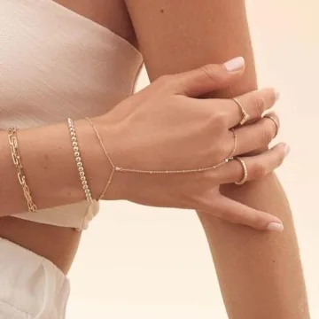 Trendy Hand Chain Gold Bracelet for Women Gifts