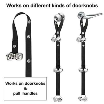 Kytely Dog Bells to Go Outside, Premium Quality Dog Door Bell for Door Knob/Potty Training, Adjustab...
