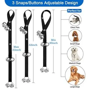 Kytely Adjustable Dog Bells for Potty Training and More