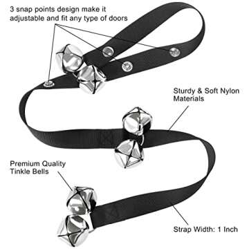 Kytely Adjustable Dog Bells for Potty Training and More