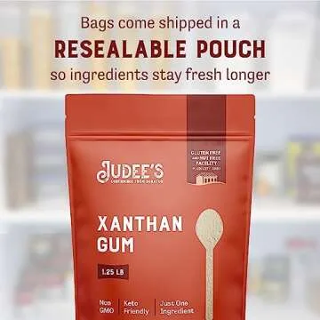Judee's Xanthan Gum - 20 oz - Baking Supplies - Delicious and 100% Gluten-Free - Great for Keto Syrups, Soups, and Sauces - Enhances Texture and Thickens Dough and Baked Goods