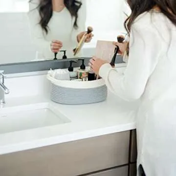 NaturalCozy Oval Storage Baskets Set for Stylish Organization