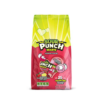Valentine's Day Sour Punch Hearts Gummy Candy - 13 Ounces