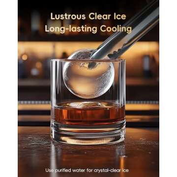 Ecozy Clear Ice Ball Maker - Perfect Sphere Ice in 40 Mins
