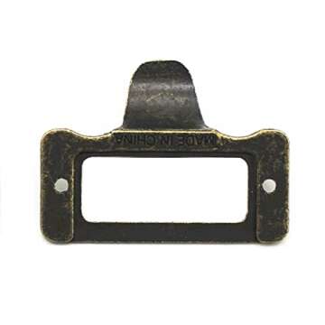 DD-life 20Pcs Antique Iron Label Frame Card Holder Cup Pull Handle Drawer Box Case Cabinet Cupboard Carpenter Repair Decoration Hardware