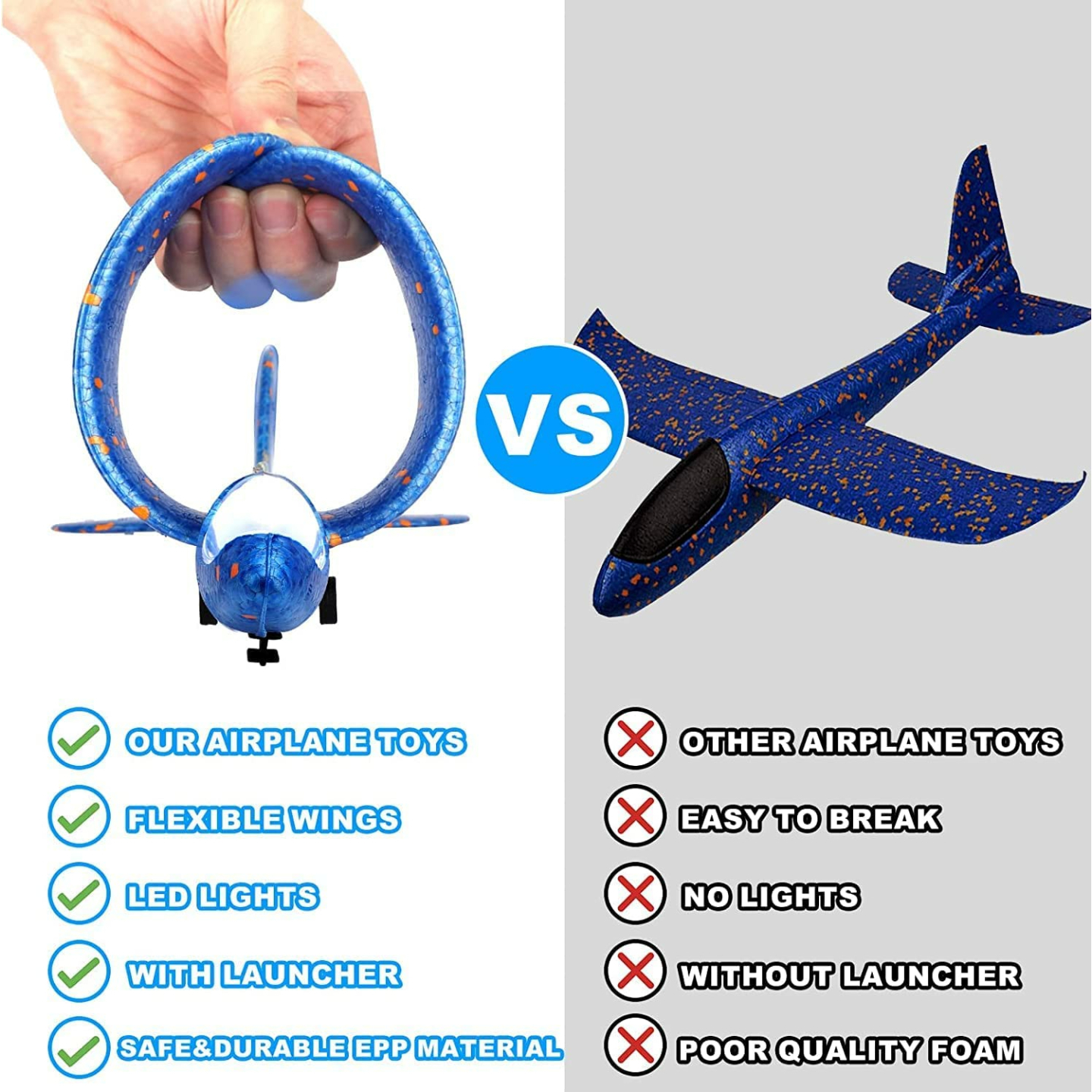 BLUEJAY 17.5" Airplane Launcher Toys for Kids