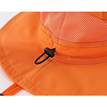 Kids Adjustable Safari Sun Hat UPF 50+ Wide Brim Breathable