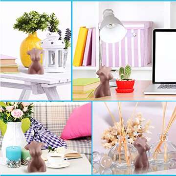 2 Pieces Female Body Candles Body Shaped Candle Trendy Candles Mannequin Torso Candle Elegant Body Candle for Bedroom Bathroom Aesthetic Decoration (Dark Coffee)