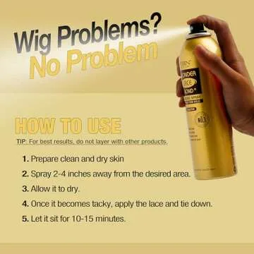 EBIN NEW YORK Wonder Lace Bond Adhesive Spray Sensitive - Extreme Firm Hold 14.2 fl. oz./ 402mL |Sensitive Use, Fast Drying,No Residue, No Build-up, Powerful Hold, All-Day Hold, Easy Daily Wig Install