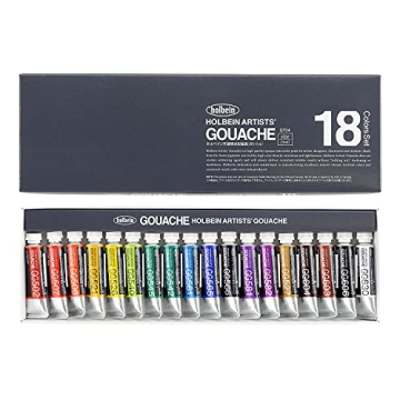 Vibrant Holbein Artist Gouache Set G703 - 18 Colors 5 mL