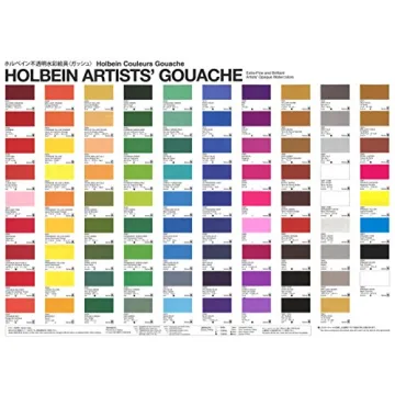 Vibrant Holbein Artist Gouache Set G703 - 18 Colors 5 mL