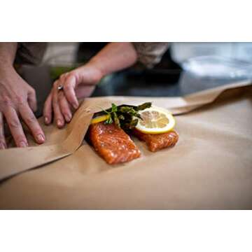 Natural Butcher Paper Dispenser Box (17.25 Inch by 175 Feet Roll) - Food Grade Meat Packing and Wrap...