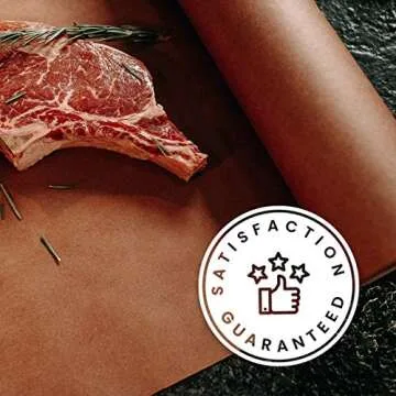 Natural Butcher Paper Dispenser Box (17.25 Inch by 175 Feet Roll) - Food Grade Meat Packing and Wrapping Paper, Unbleached and Uncoated