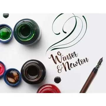 Winsor & Newton Calligraphy Ink, 30ml (1-oz) Bottle, Blue Black