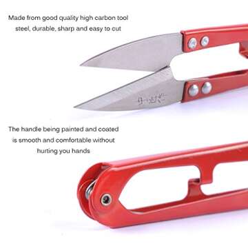 UCEC Thread Snips, Crochet Scissors Yarn Scissors Small Mini Scissors Thread Scissors Clipper Nippers for Sewing Embroidery Knitting, 12 Pack