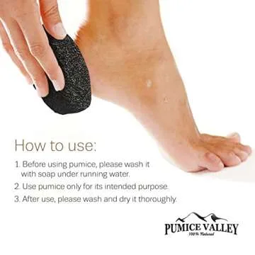 Pumice Stone - Natural Lava Black Callus Remover Tool
