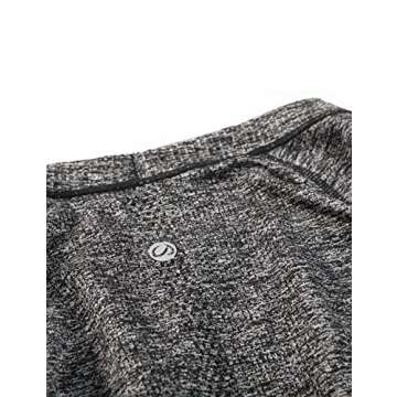 CRZ YOGA Women's Seamless Athletic Long Sleeves Top - Black/White