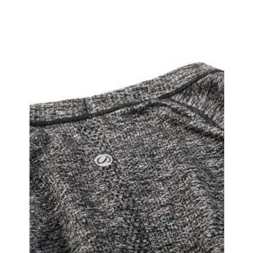 CRZ YOGA Women's Seamless Athletic Long Sleeves Top - Black/White