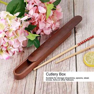 Portable Wooden Chopsticks Storage Case for Travel and Gifts