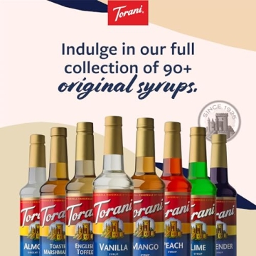 Torani Coffee Syrup, Vanilla Flavored Syrup for Drinks, Pump Included, 25.4 Fl Oz