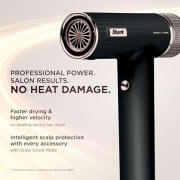 Shark SpeedStyle Pro Professional Performance High-Velocity Hair Dryer System with Scalp Shield and ...