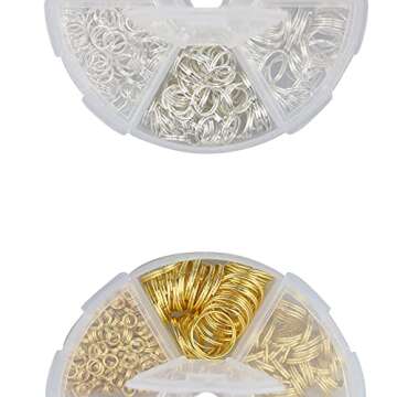 YEXPRESS 1380 Pieces Jewelry Making Split Rings Set