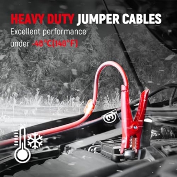 TOPDC Heavy Duty 4 Gauge 20 Feet Jumper Cables for Cars